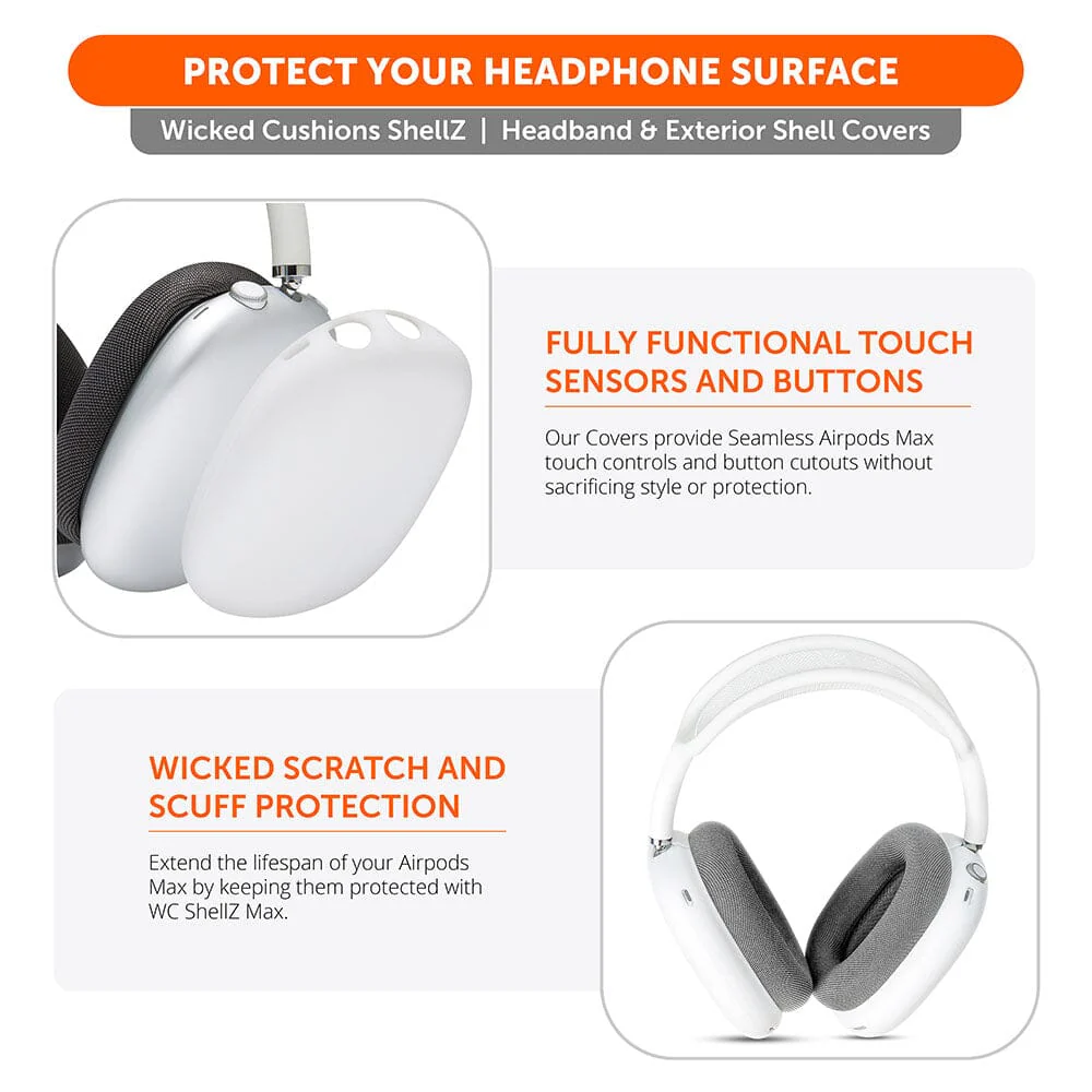 Airpods Max 1 & 2 Exterior Shell Covers - WC ShellZ Max - Image 2