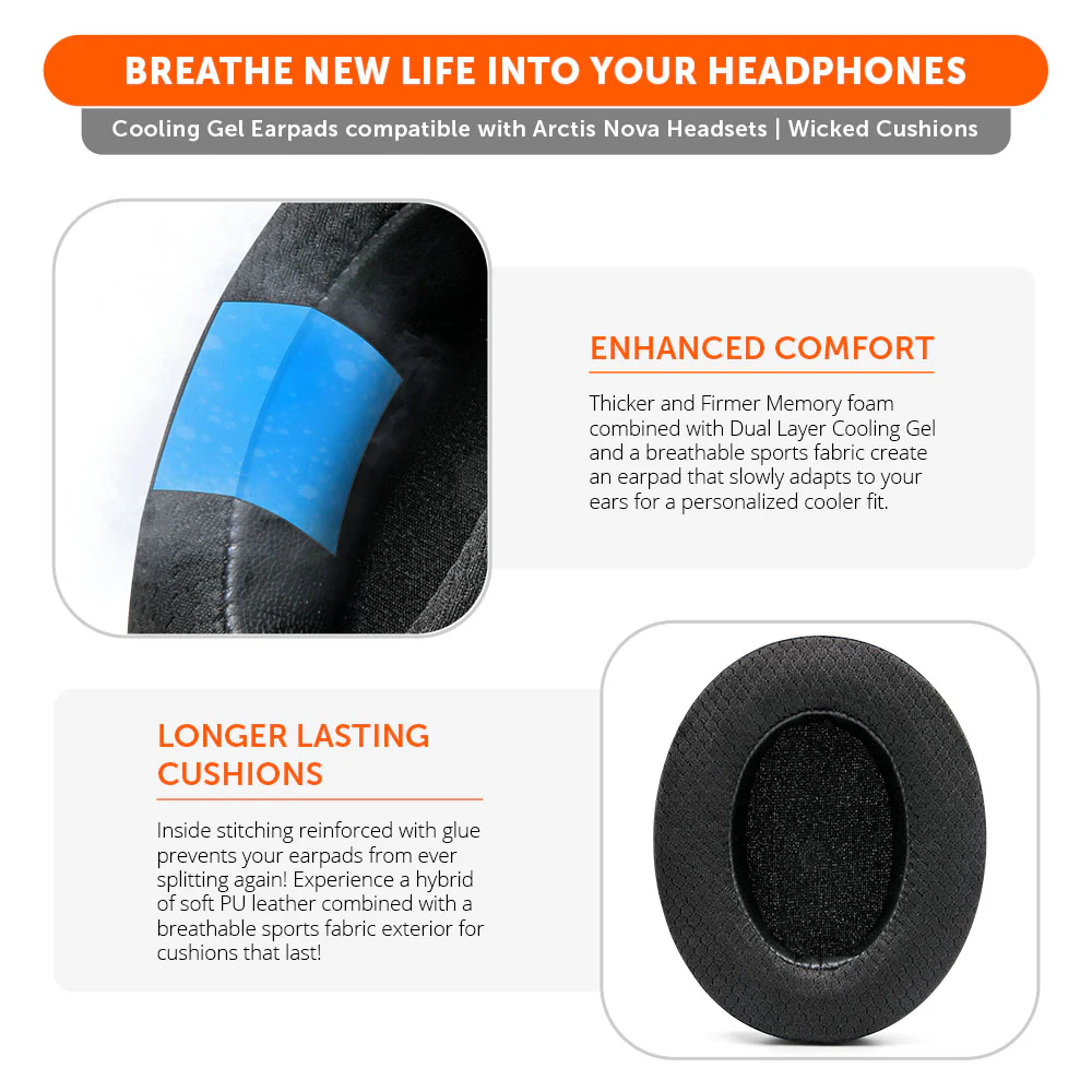 Earpads, Headband, & Speaker Plates Mod Kit for Arctis Nova Headsets - Image 3