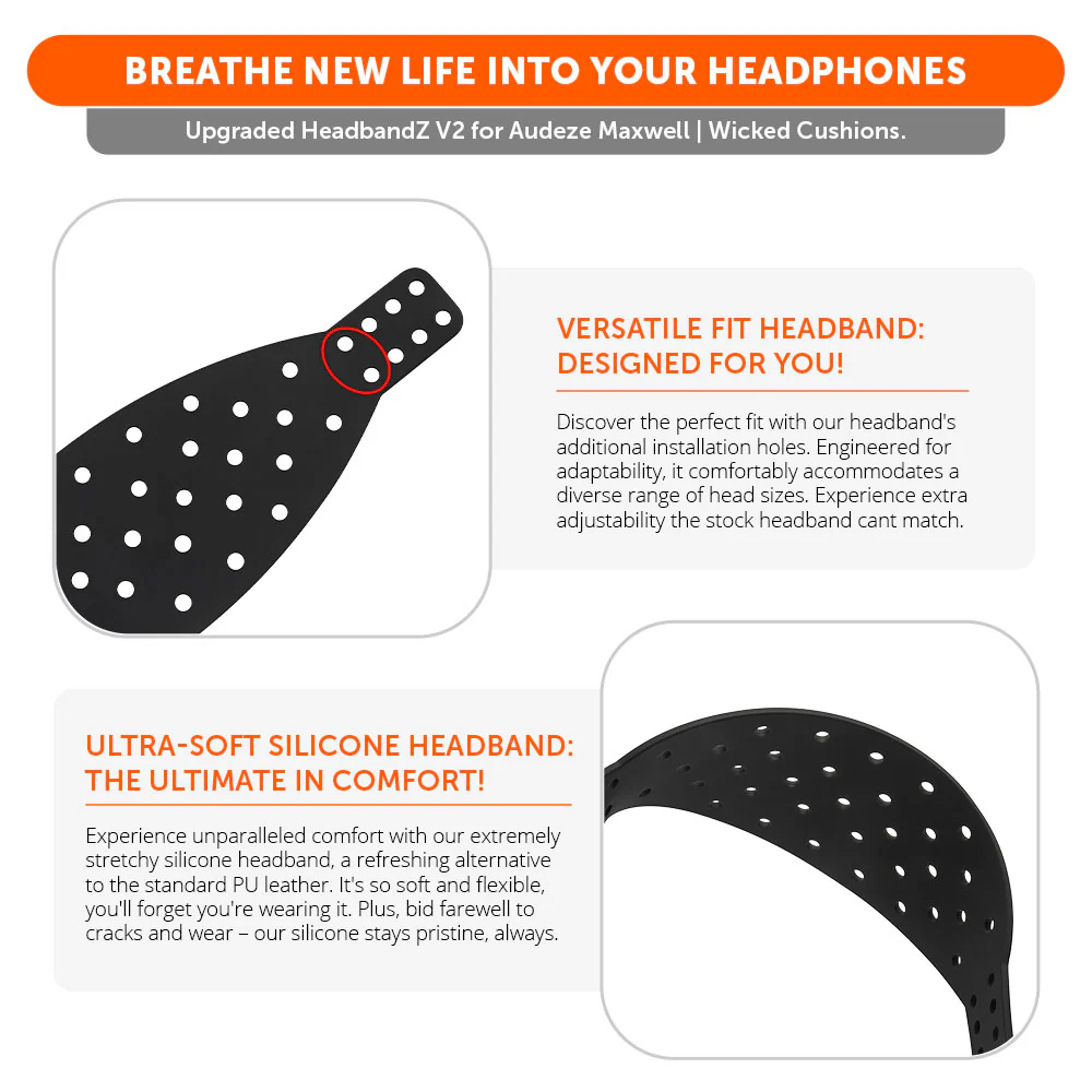 Audeze Maxwell V2 Silicone Headband Replacement – WC HeadbandZ Maxwell V2 - Image 3