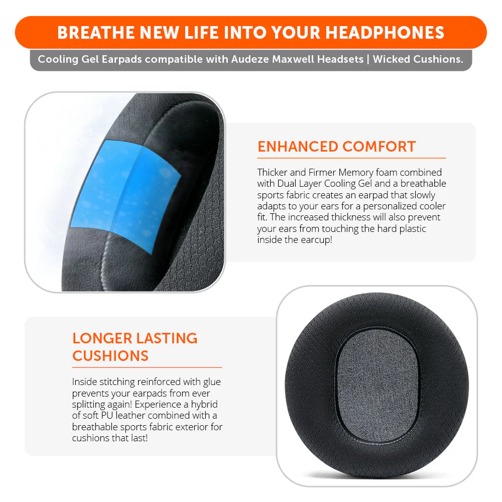 Audeze Maxwell Headband & Earpad Upgrade Kit – WC Mod Kit Maxwell V2 - Image 3