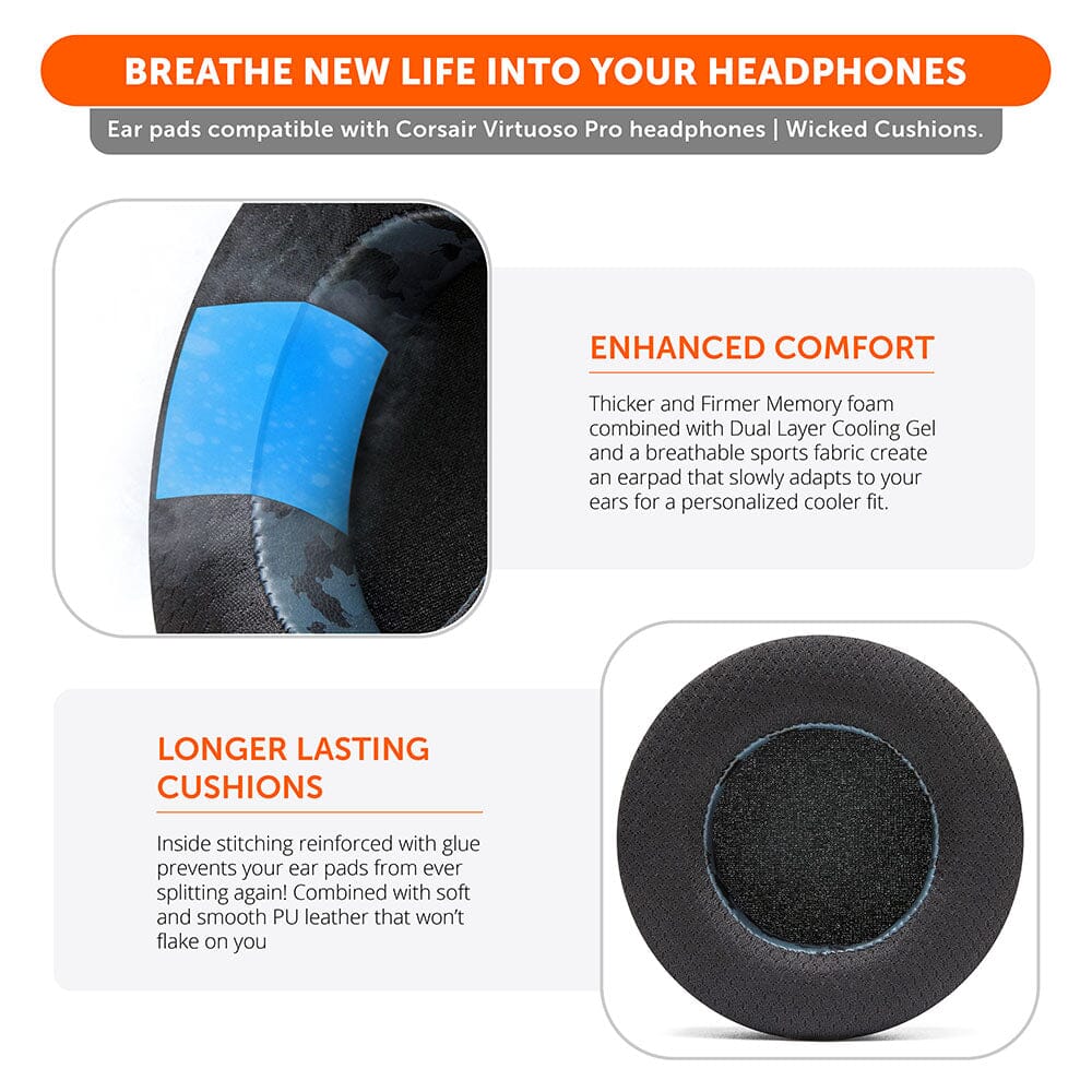 Corsair Virtuoso Pro Earpads - WC FreeZe Cooling Gel - Image 21