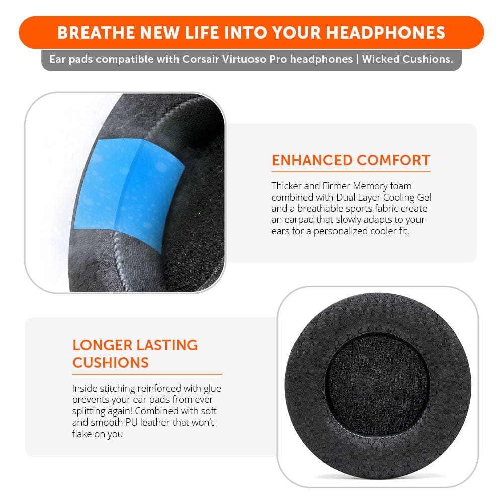 Corsair Virtuoso Pro Earpads - WC FreeZe Cooling Gel - Image 3
