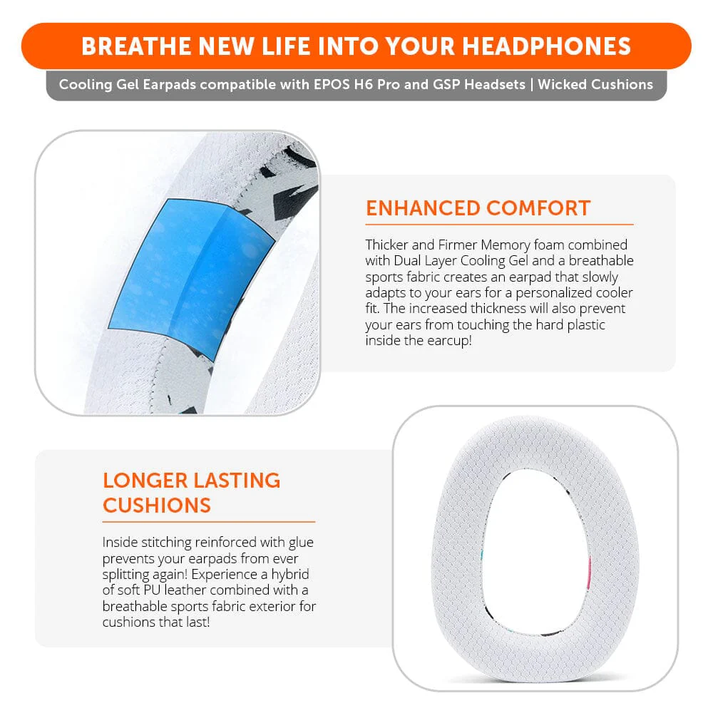 EPOS H6 Pro & GSP Headset Earpads - WC FreeZe Cooling Gel - Image 21