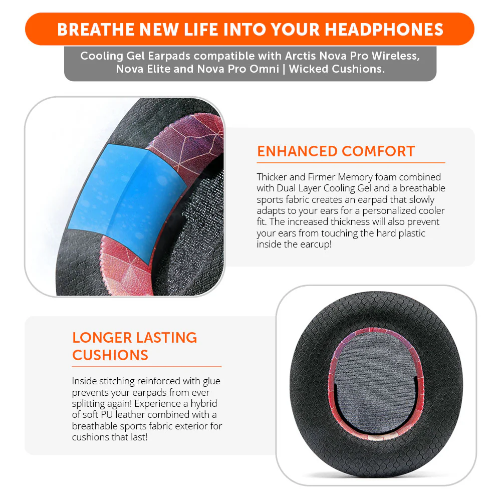 Arctis Nova Pro Wireless, Nova Elite & Nova Pro Omni Earpads - WC FreeZe Cooling Gel - Image 34
