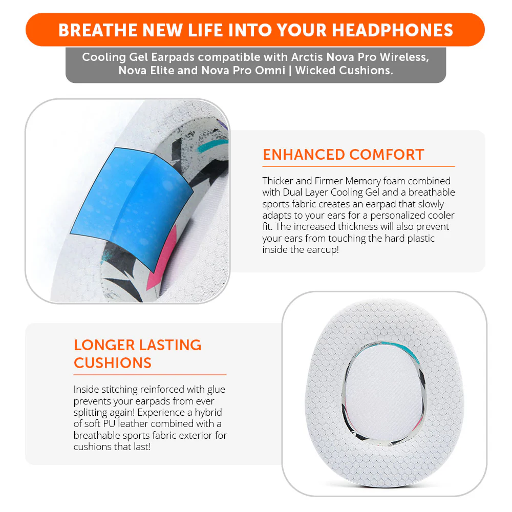 Arctis Nova Pro Wireless, Nova Elite & Nova Pro Omni Earpads - WC FreeZe Cooling Gel - Image 40