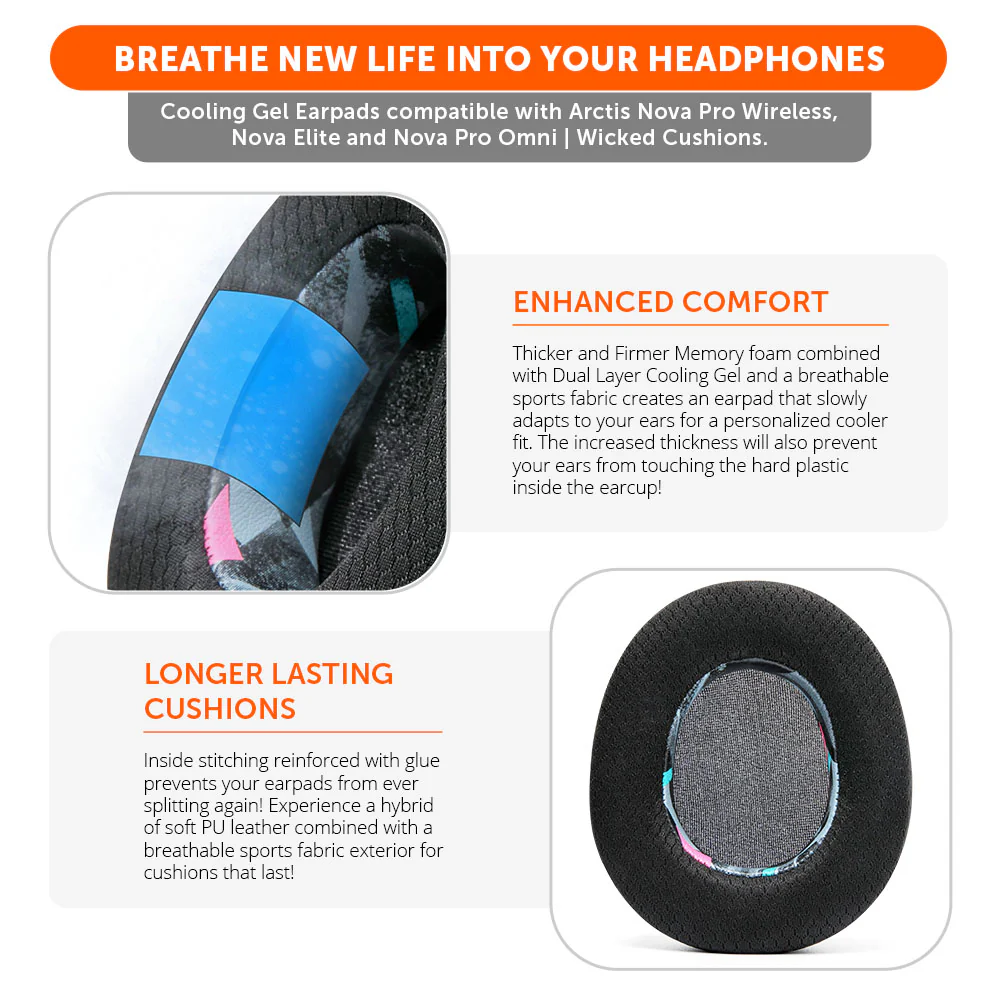 Arctis Nova Pro Wireless, Nova Elite & Nova Pro Omni Earpads - WC FreeZe Cooling Gel - Image 46