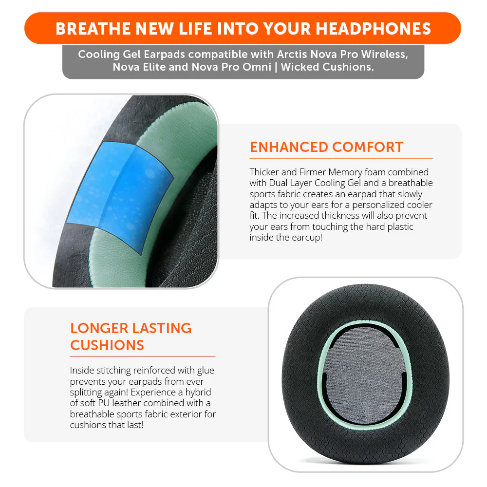 Arctis Nova Pro Wireless, Nova Elite & Nova Pro Omni Earpads - WC FreeZe Cooling Gel - Image 58