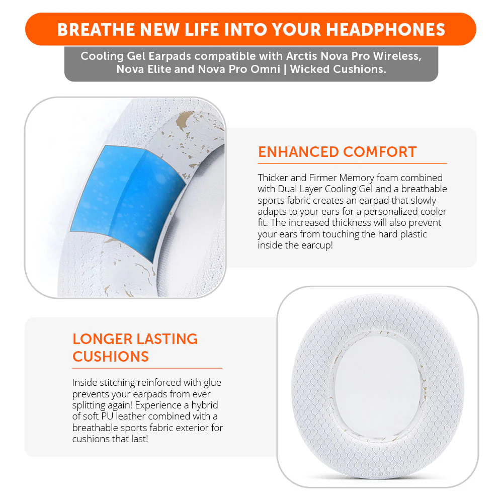 Arctis Nova Pro Wireless, Nova Elite & Nova Pro Omni Earpads - WC FreeZe Cooling Gel - Image 82