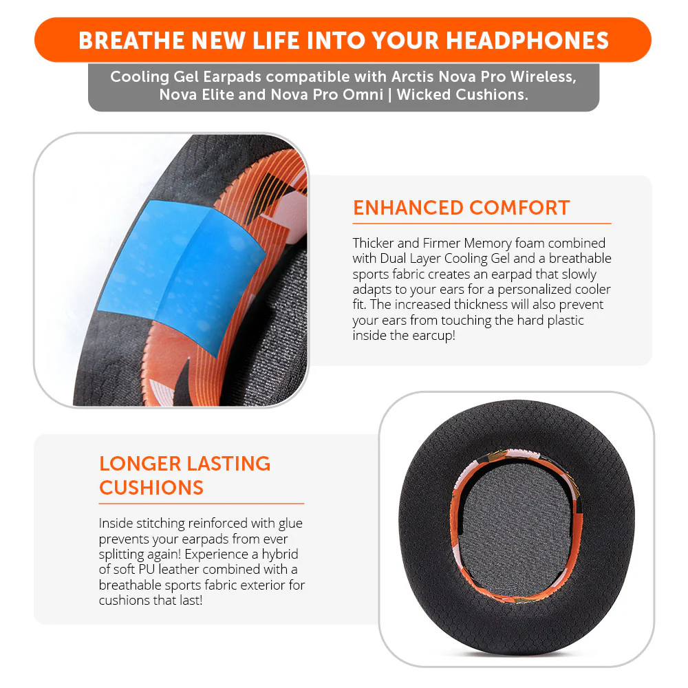 Arctis Nova Pro Wireless, Nova Elite & Nova Pro Omni Earpads - WC FreeZe Cooling Gel - Image 94