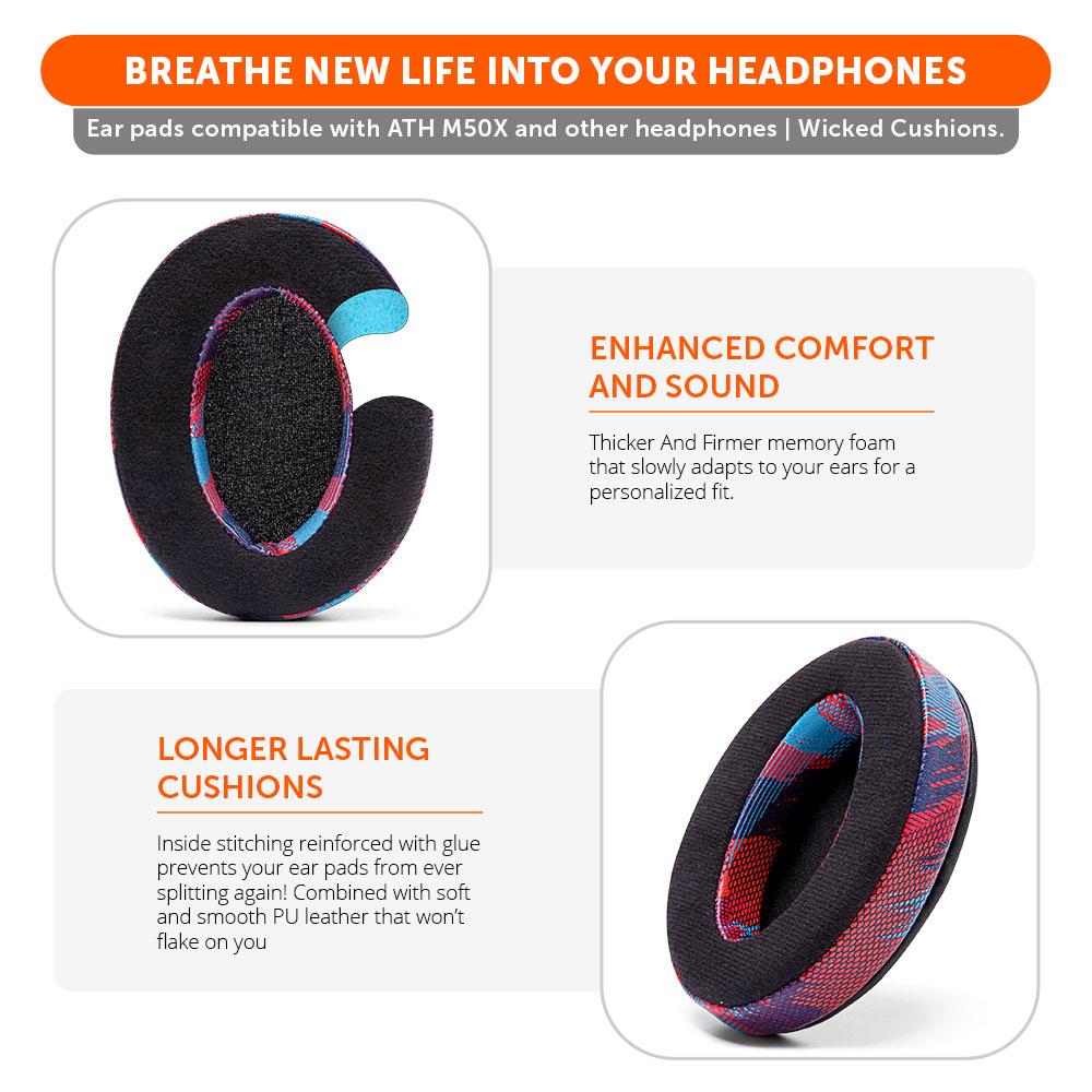 ATH M50X Earpads - Velour Hybrid - Image 16