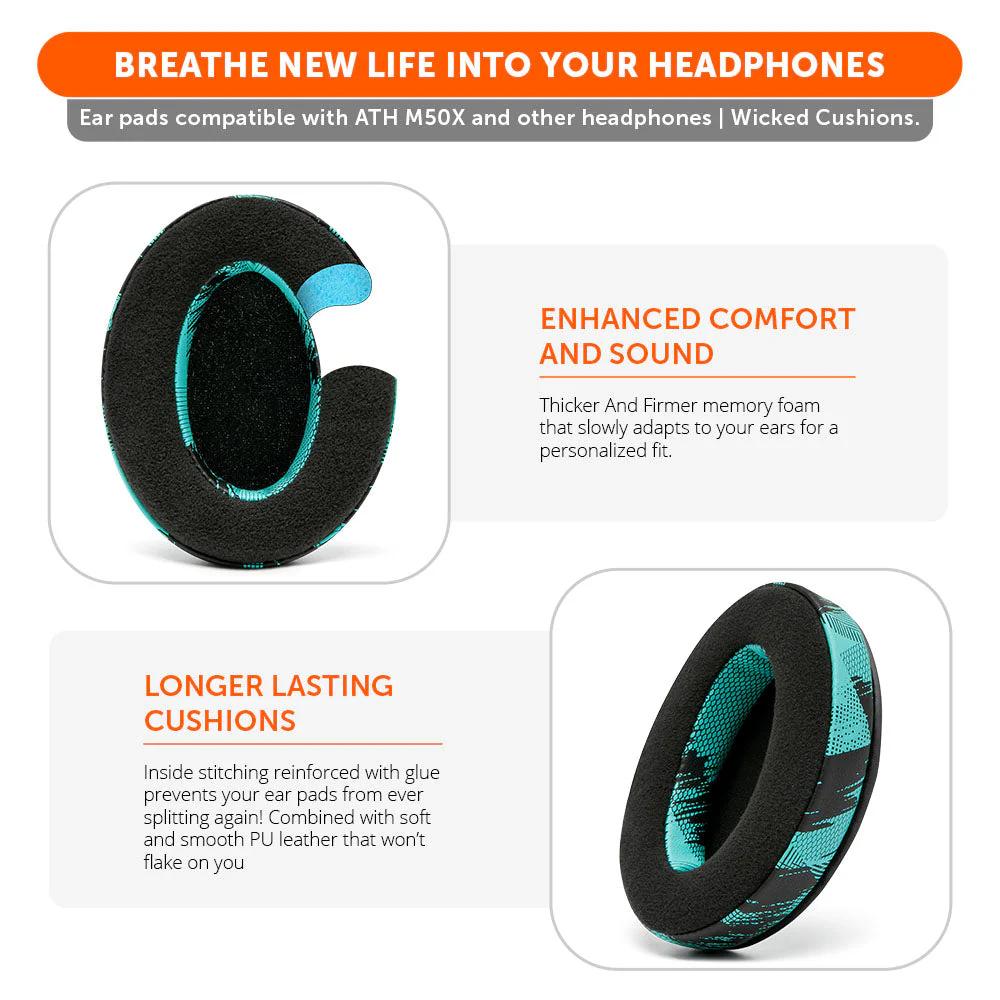 ATH M50X Earpads - Velour Hybrid - Image 34