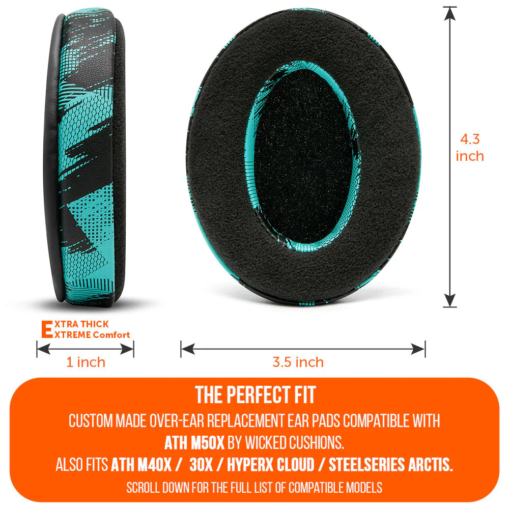 ATH M50X Earpads - Velour Hybrid - Image 35