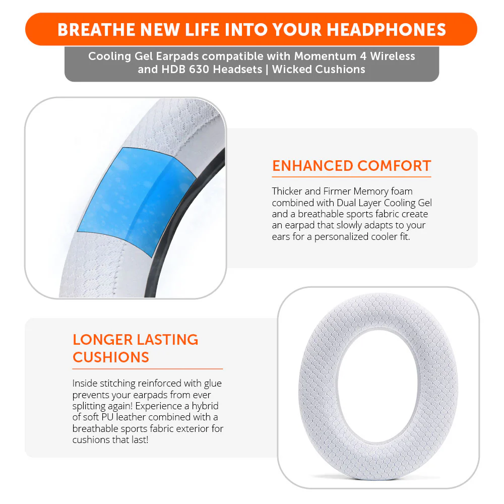 Sennheiser Momentum 4 & HDB 630 Earpads - WC FreeZe Cooling Gel - Image 27