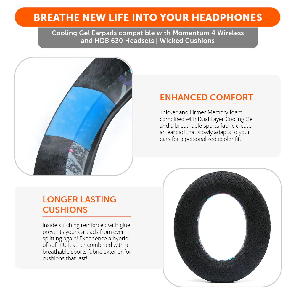Sennheiser Momentum 4 & HDB 630 Earpads - WC FreeZe Cooling Gel - Image 9