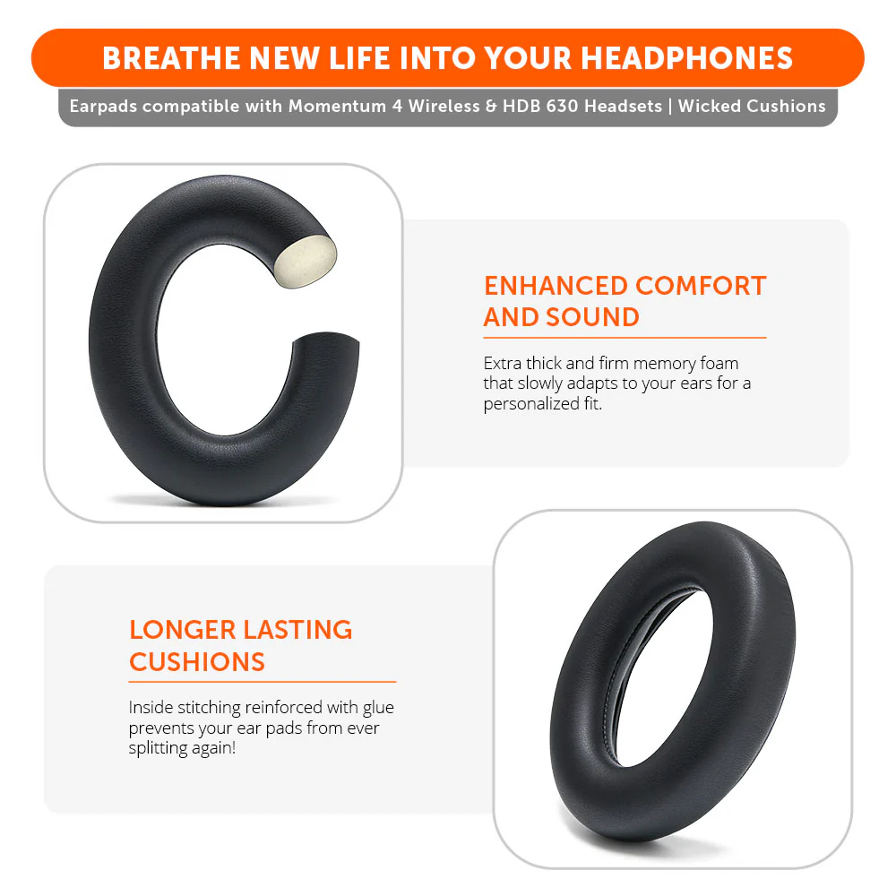 Sennheiser Momentum 4 & HDB 630 Earpads - WC PadZ Momentum 4 & HDB 630 - Image 3
