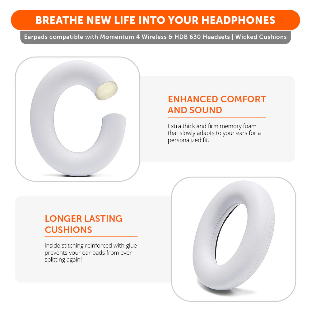 Sennheiser Momentum 4 & HDB 630 Earpads - WC PadZ Momentum 4 & HDB 630 - Image 9