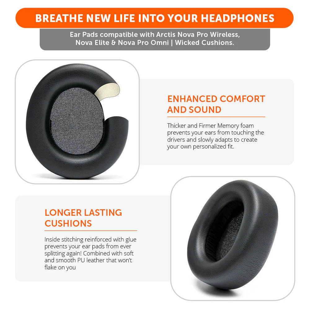 Arctis Nova Pro Wireless, Nova Elite & Nova Pro Omni Earpads - WC PadZ Nova Pro Wireless - Image 3