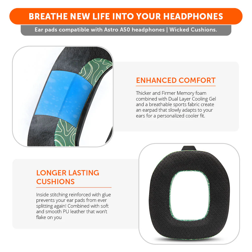 Astro A50 Gen 4, Gen 5 and A50X Earpads - WC FreeZe Cooling Gel - Image 51