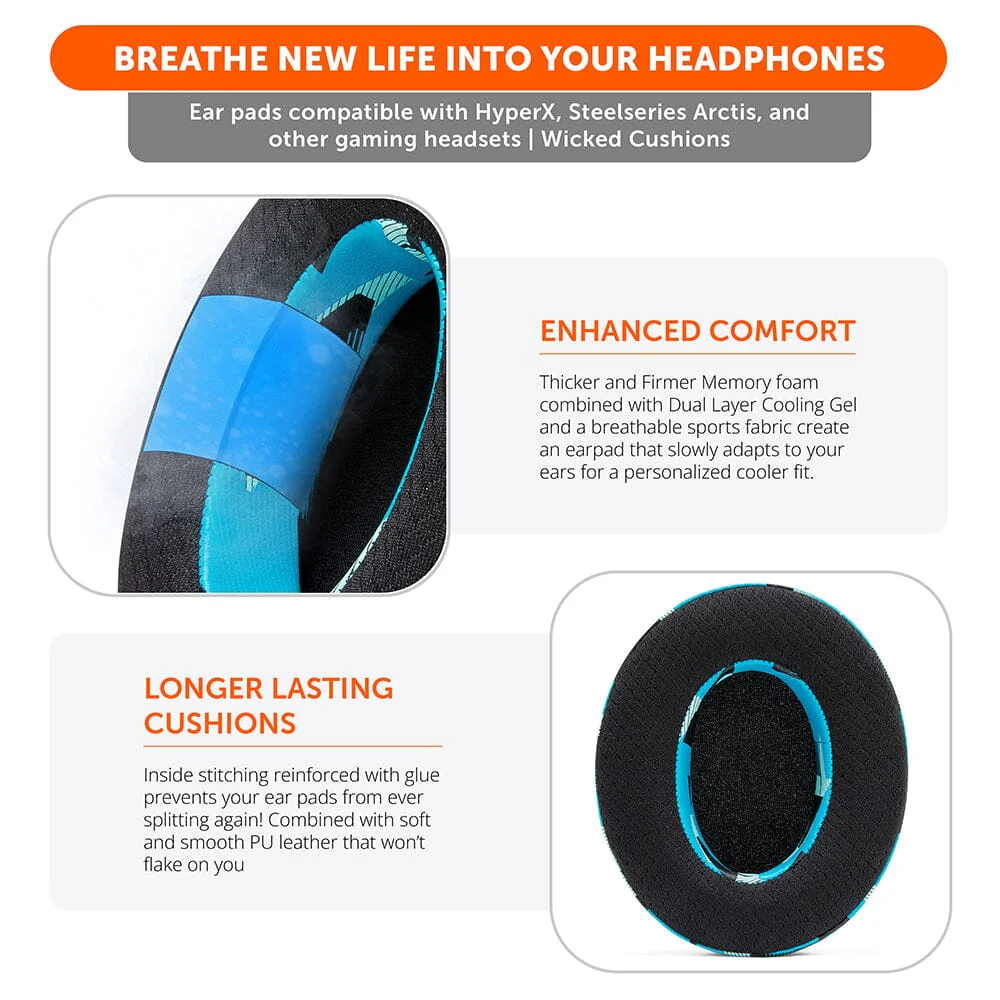 WC FreeZe - Hybrid Cooling Gel Infused Gaming Earpads - Image 81