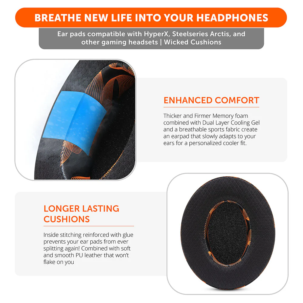 WC FreeZe - Hybrid Cooling Gel Infused Gaming Earpads - Image 88