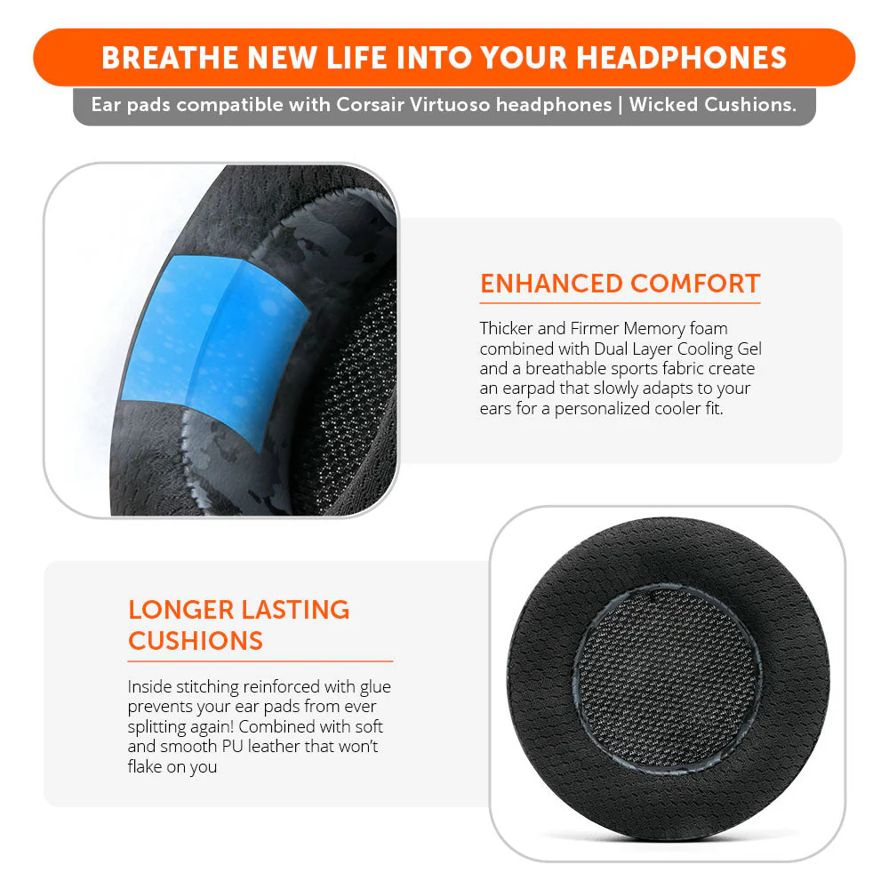 Corsair Virtuoso Earpads - WC FreeZe Cooling Gel - Image 9