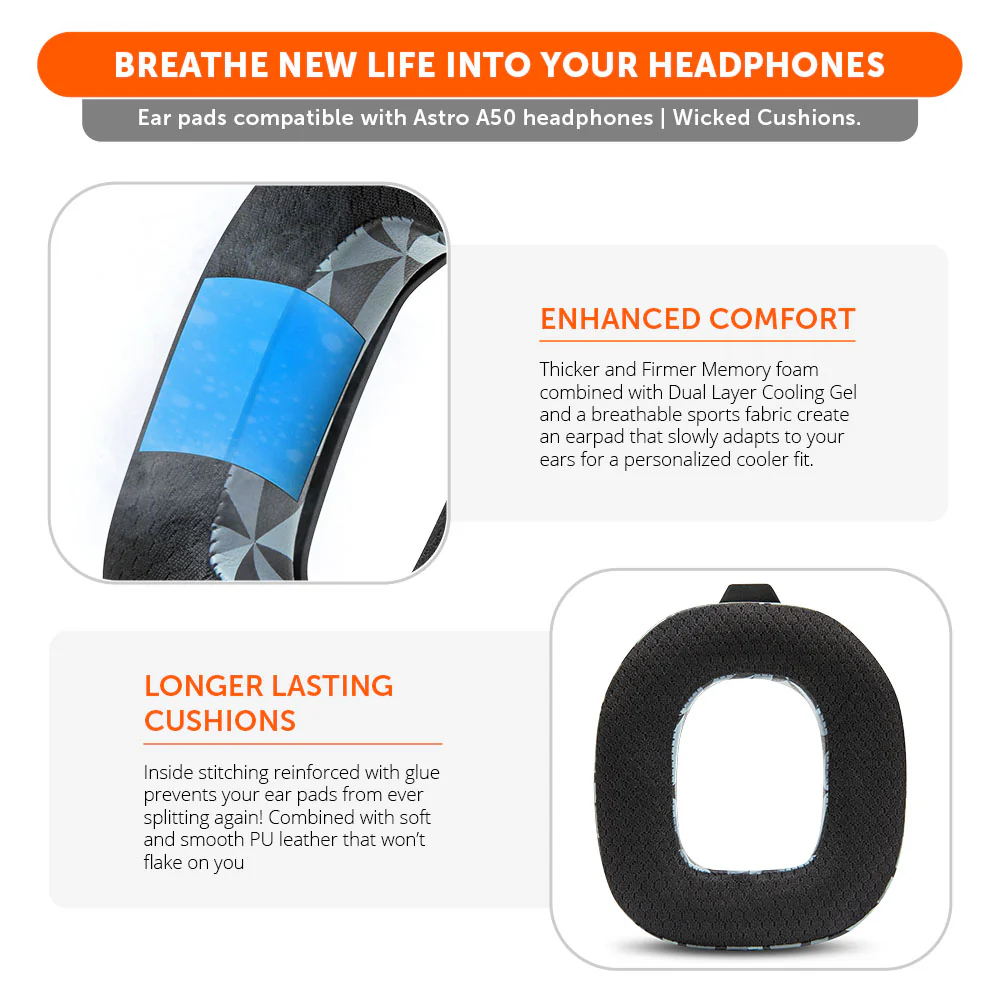 Astro A50 Headband & Earpad Upgrade Kit – WC Mod Kit A50 - Image 59
